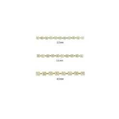 Cadena De Strass De Una Fila Plata 4,5mm 5 Cadena De Strass De Una Fila Plata 4,5mm -Merceria Botton cadena de strass de una fila plata 45mm 1