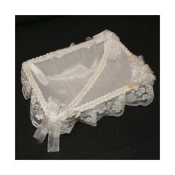 Canasto Para Arras Decorado Con Encaje 21x15x6cm