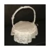Canasto Para Ceremonia Decorada Con Encaje Crudo 1 Canasto Para Ceremonia Decorada Con Encaje Crudo -Merceria Botton canasto ceremonia decorada encaje crudo 26x26x34cm