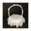Canasto Para Alianzas Decorado Con Encaje 26x26x34cm 1 Canasto Para Alianzas Decorado Con Encaje 26x26x34cm -Merceria Botton canasto para alianzas decorado con encaje 26x26x34cm