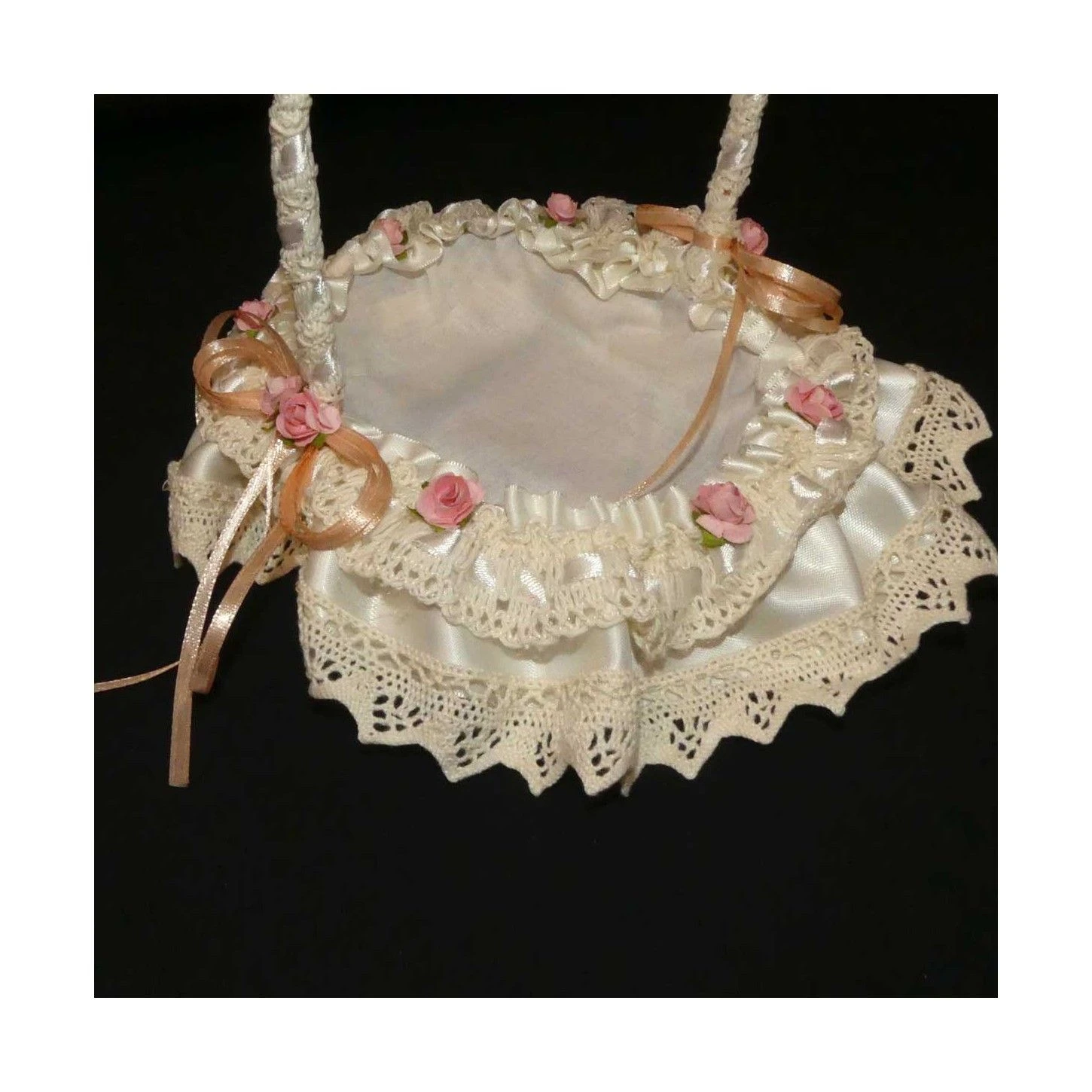 Cesta Para Ceremonia Con Bolillo 13x16x18cm 4 Cesta Para Ceremonia Con Bolillo 13x16x18cm - Imagen 2