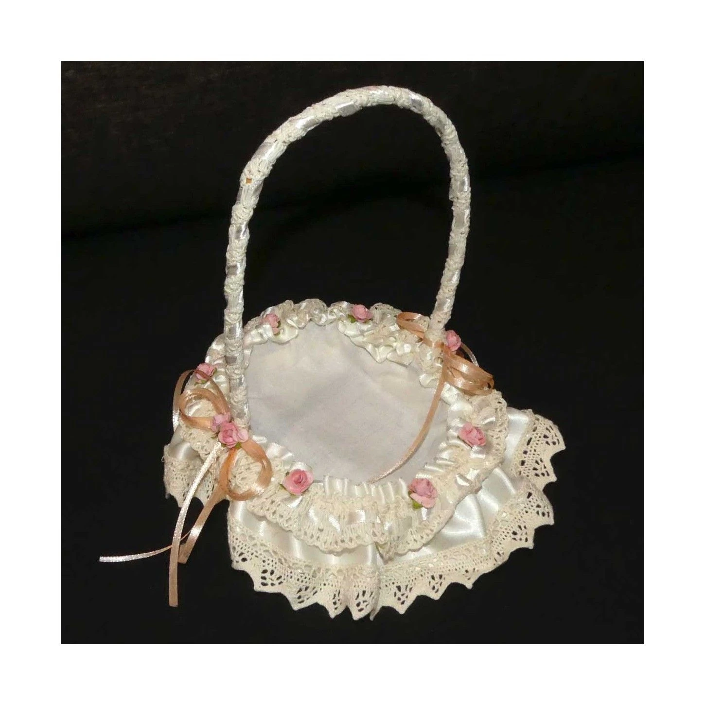 Cesta Para Ceremonia Con Bolillo 13x16x18cm 3 Cesta Para Ceremonia Con Bolillo 13x16x18cm