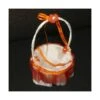 Cesta Para Ceremonia Con Organza Naranja 12x16x18cm -Merceria Botton cesta ceremonia organza naranja 12x16x18cm