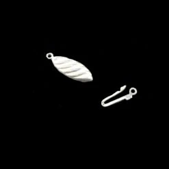 Cierre Para Collar Con Una Anilla Ovalado 2cm. Plata -Merceria Botton cierre para collar con una anilla ovalado 2cm plata 1