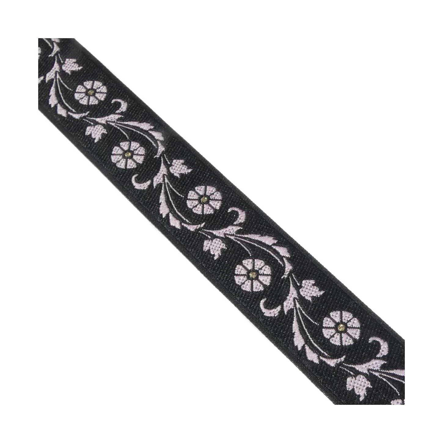 Cinta Cubrecosturas Flor Rosa Con Lamé 2,5cm 4 Cinta Cubrecosturas Flor Rosa Con Lamé 2,5cm - Imagen 2