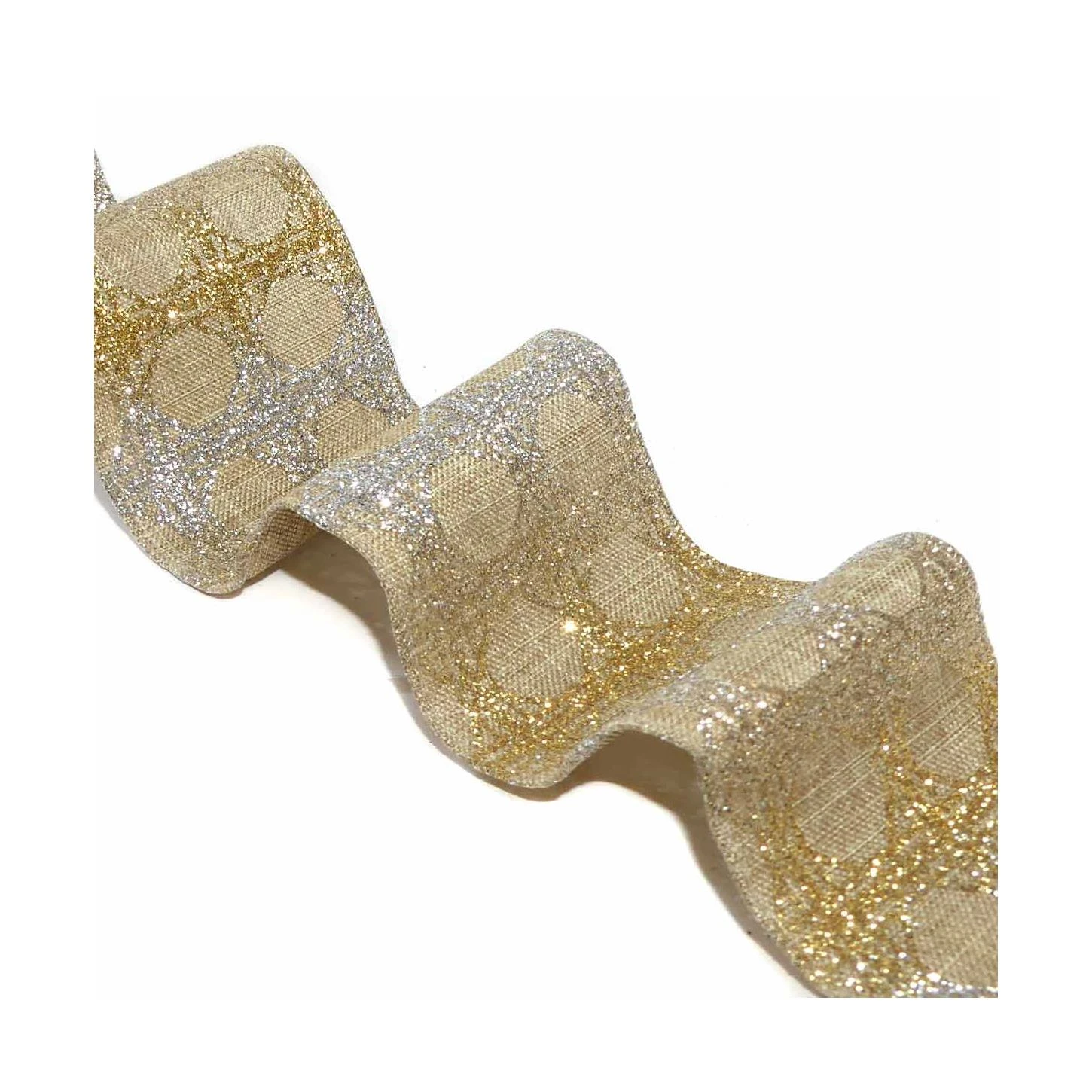 Cinta De Lino Dibujo Geométrico Purpurina 60mm 4 Cinta De Lino Dibujo Geométrico Purpurina 60mm - Imagen 2