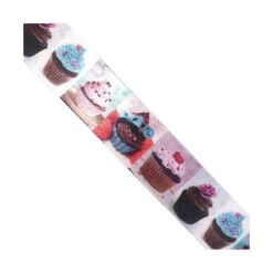 Cinta De Raso Estampado Cupcakes. Varios Anchos