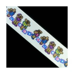 Cinta De Raso Infantil Osos Y Letras 2,3cm. -Merceria Botton cinta de raso infantil osos y letras 23mm 1