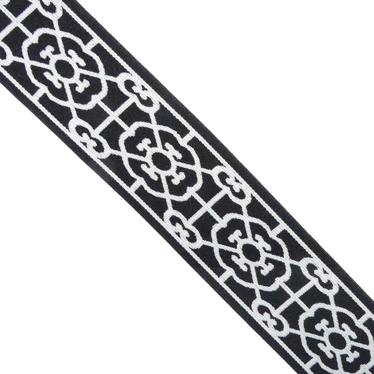 Cinta Elástica Estampado Blanco Y Negro 5cm 3 Cinta Elástica Estampado Blanco Y Negro 5cm