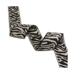 Cinta Elástica Estampado Tigre Lamé 4cm