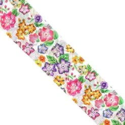 Cinta Nylón Con Flores 4,8cm. Varios Colores