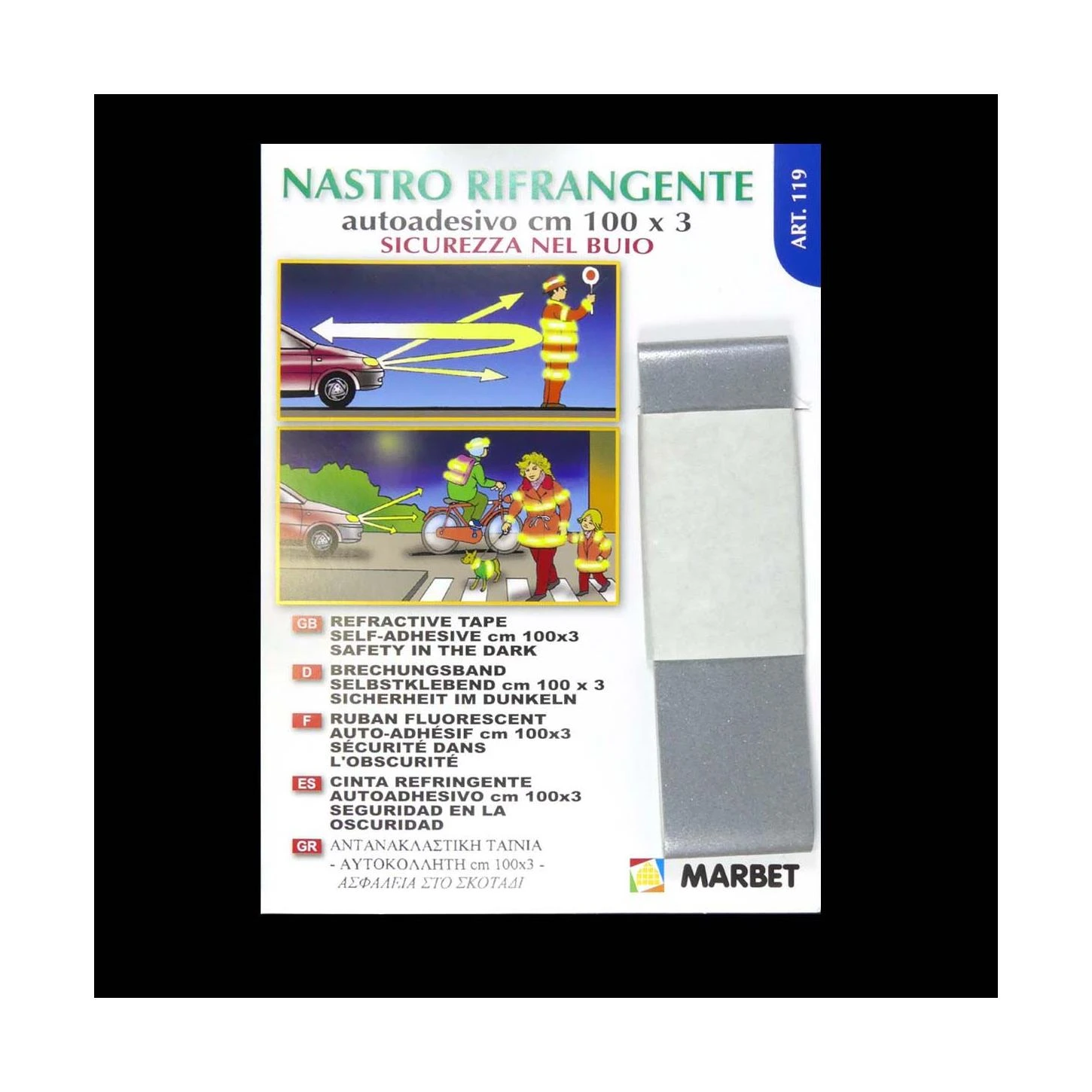 Cinta Reflectante Autoadhesiva 100x3cm 3 Cinta Reflectante Autoadhesiva 100x3cm