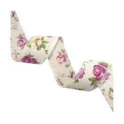 Cinta Saco Con Estampado De Rosas 4cm -Merceria Botton cinta saco con estampado de rosas 4cm 1