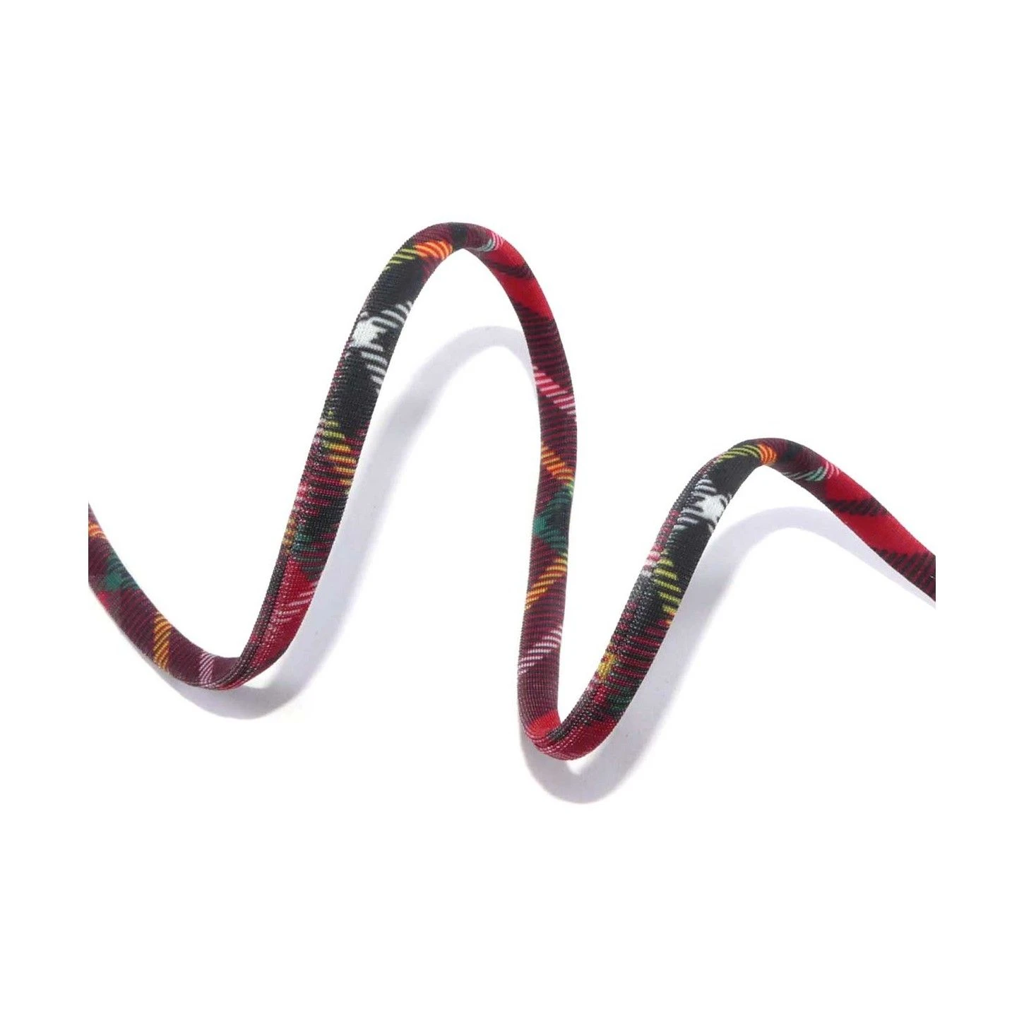 Cinta Tubular Elástica Estampado Cuadros 6mm 3 Cinta Tubular Elástica Estampado Cuadros 6mm