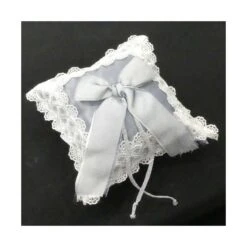 Cojín Para Arras Decorado Con Guipur 19x19x7cm