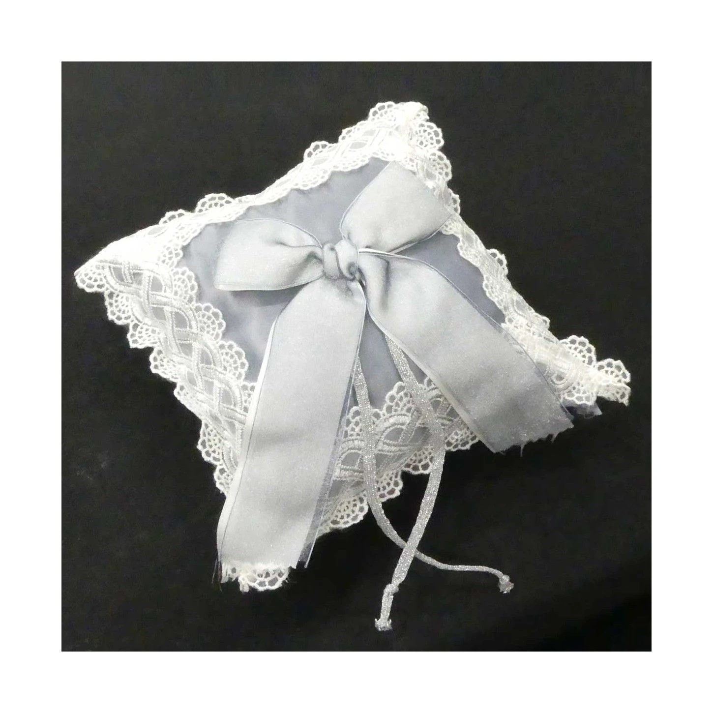 Cojín Para Arras Decorado Con Guipur 19x19x7cm 3 Cojín Para Arras Decorado Con Guipur 19x19x7cm