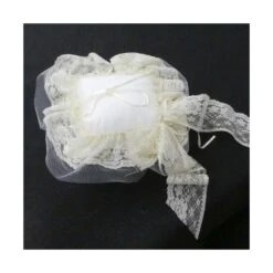 Cojín Para Arras Con Encaje Beige 15x15x5cm