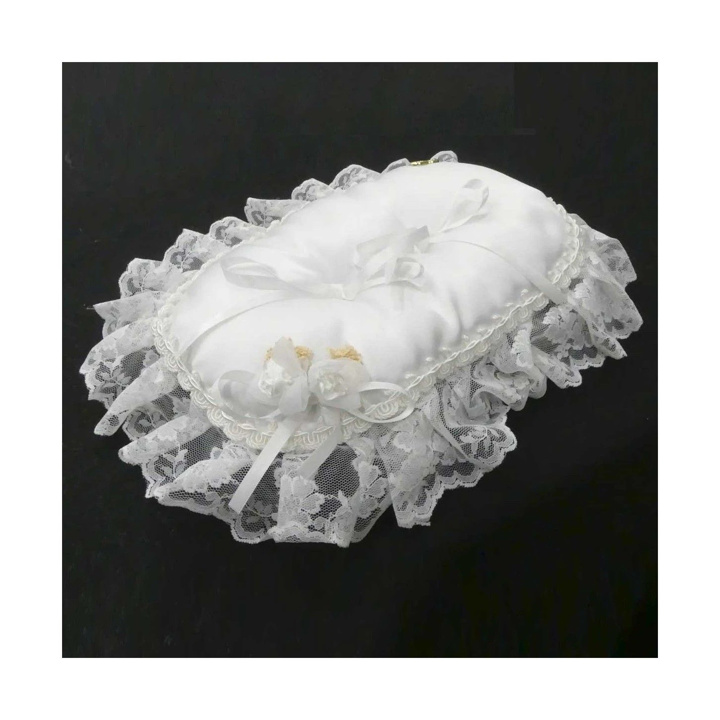 Cojín Para Arras Ovalado Blanco 25x15x3cm 3 Cojín Para Arras Ovalado Blanco 25x15x3cm