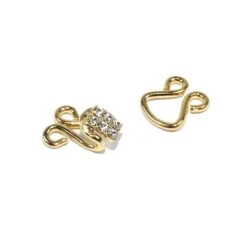 Corchete Dorado Con Strass 2cm -Merceria Botton corchete dorado con strass 2cm 1
