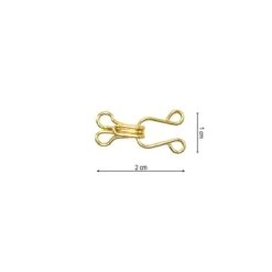 Corchetes Dorados Para Cierre 12 Unidades. 2x1cm