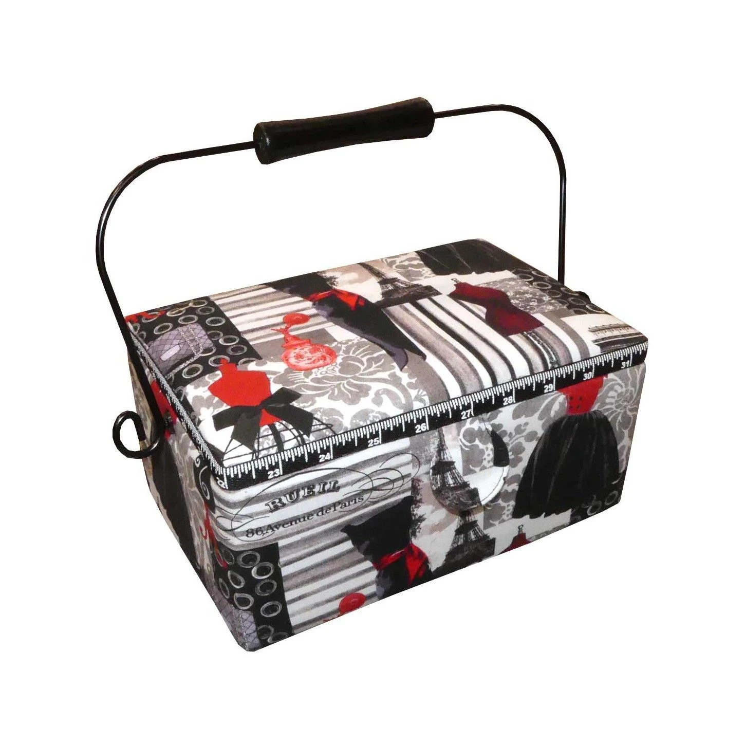 Costurero Con Asa Forja Moda París. 25x16x12cm 3 Costurero Con Asa Forja Moda París. 25x16x12cm