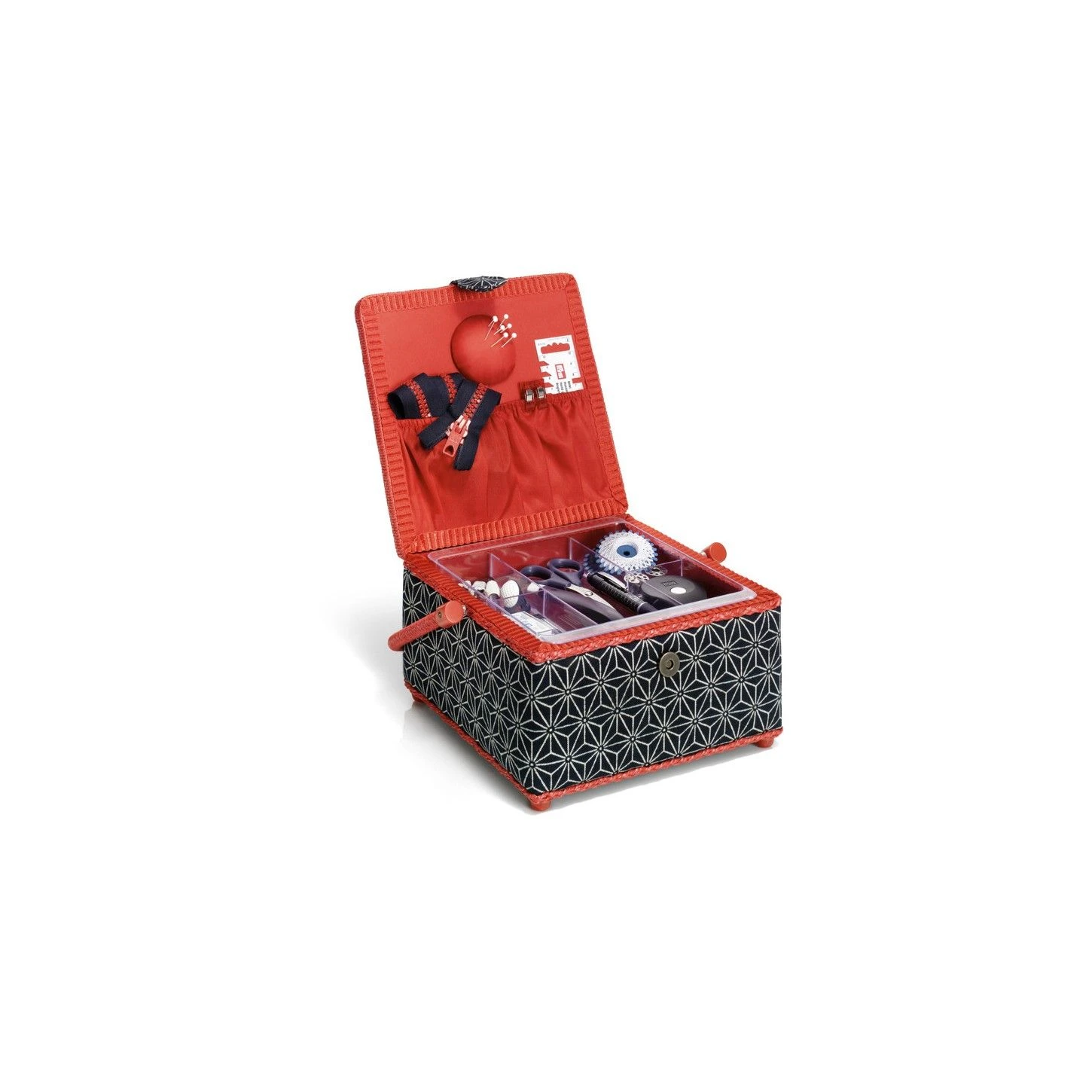 Costurero Estampado Geométrico Rojo Y Azul 4 Costurero Estampado Geométrico Rojo Y Azul - Imagen 2