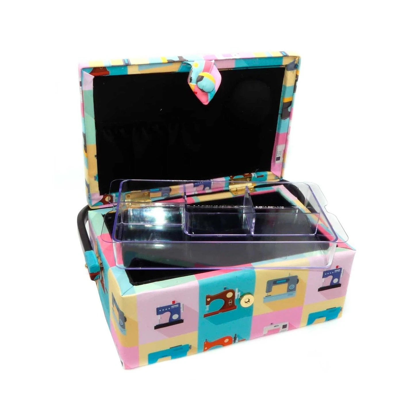 Costurero Estampado Maquinas Coser Warhol. 23x15,5x10,5cm 4 Costurero Estampado Maquinas Coser Warhol. 23x15,5x10,5cm - Imagen 2