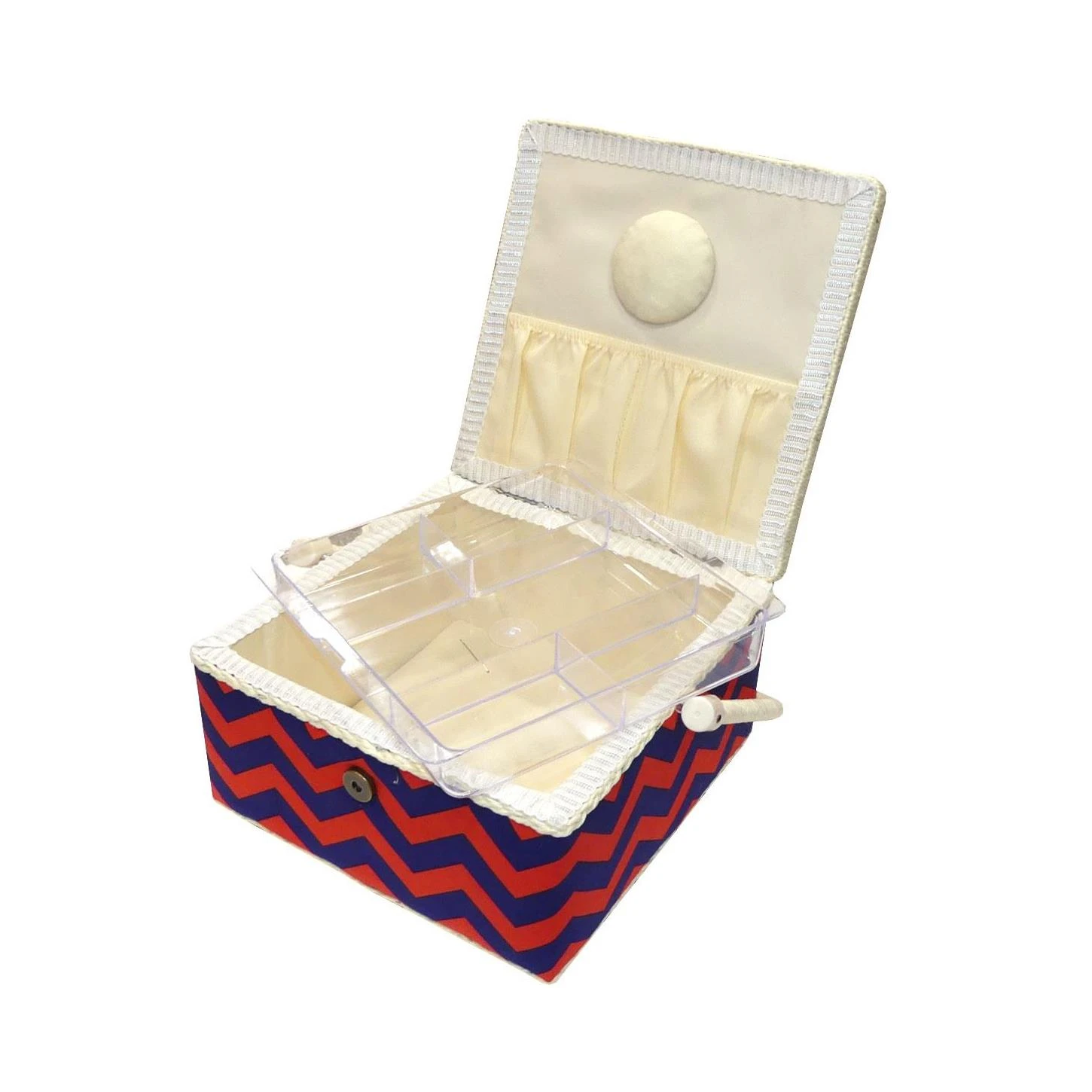 Costurero Lunares Y Zigzag Colores. 23x23x12cm 4 Costurero Lunares Y Zigzag Colores. 23x23x12cm - Imagen 2