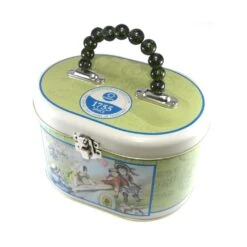 Costurero Metálico Ovalado Clásico. 18x13x12cm