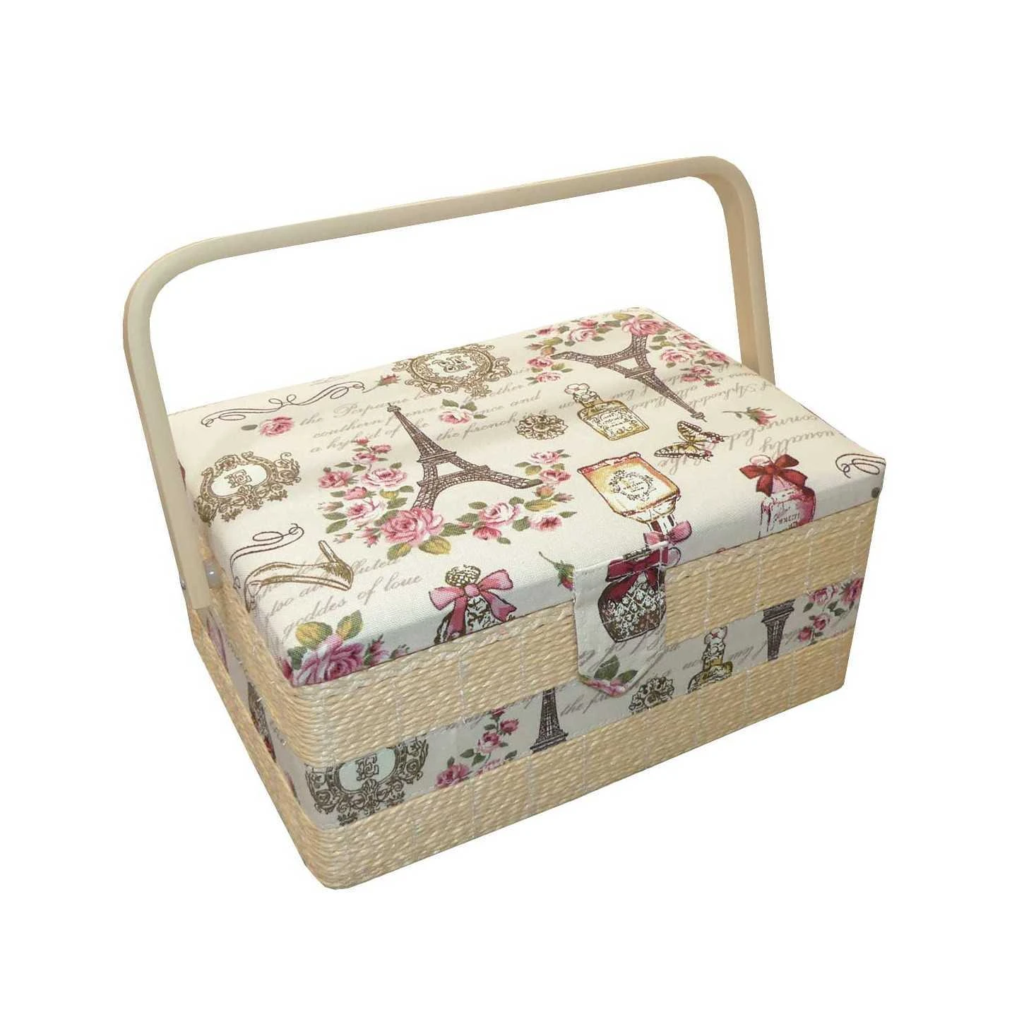 Costurero Mimbre Estampado París. 26x19x12cm 3 Costurero Mimbre Estampado París. 26x19x12cm