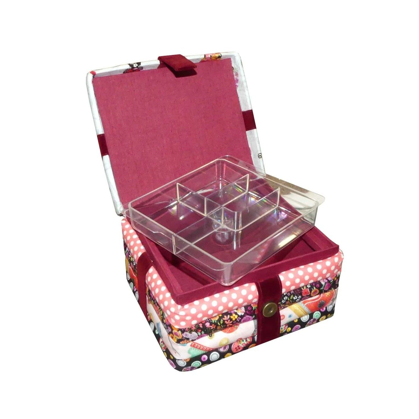 Costurero Paquete Regalo Telas Estampadas 21x18x12cm 4 Costurero Paquete Regalo Telas Estampadas 21x18x12cm - Imagen 2