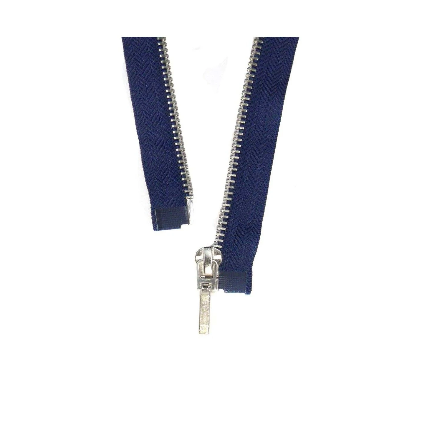 Cremallera Azul Marino Diente Plata 70cm Con Separador 5 Cremallera Azul Marino Diente Plata 70cm Con Separador - Imagen 3