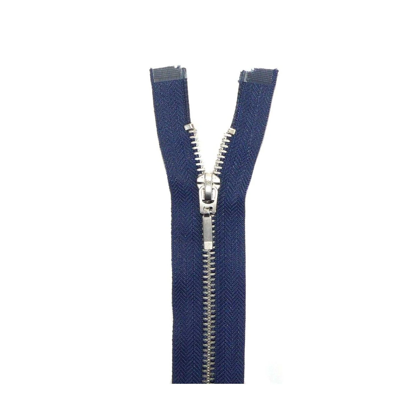 Cremallera Azul Marino Diente Plata 80cm Con Separador 4 Cremallera Azul Marino Diente Plata 80cm Con Separador - Imagen 2