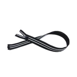 Cremallera Invisible Malla Punto Con Rayas Abierta