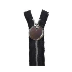 Cremallera Metálica Con Tirador Círculo Y Fleco