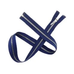 Cremallera Metálica Plata Nº5 60cm Con Separador