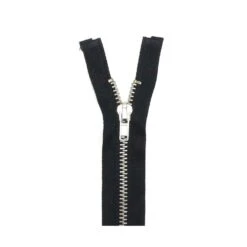 Cremallera Nº4 40cm Con Separador Metálica Y Diente Plata