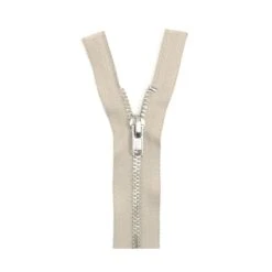 Cremallera Nº4 55cm Con Separador Metálica Y Diente Plata
