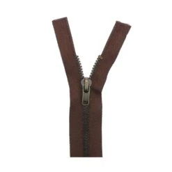 Cremallera Nº4 60cm Con Separador Metálica Y Diente Oro Viejo