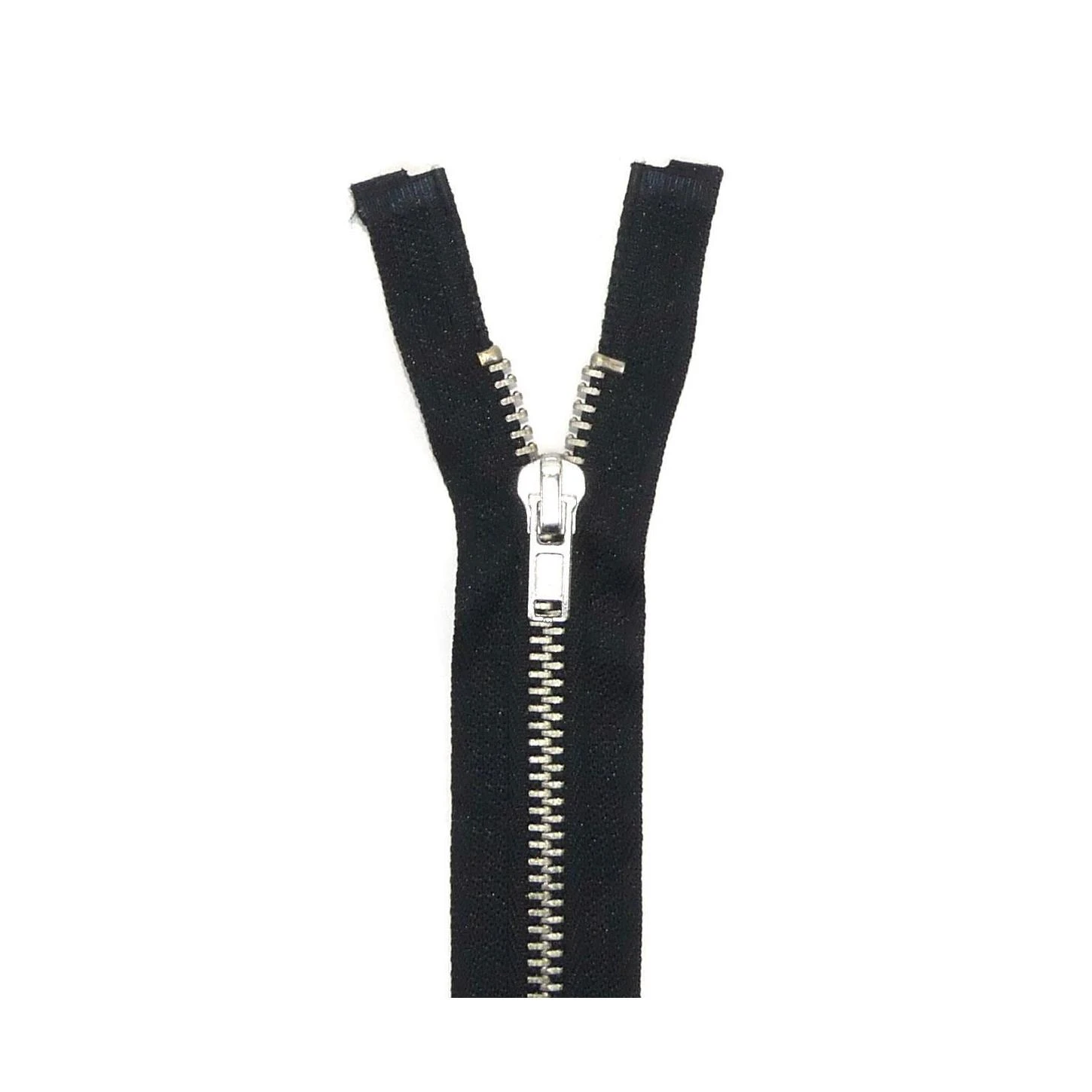 Cremallera Nº4 60cm Con Separador Metálica Y Diente Plata 5 Cremallera Nº4 60cm Con Separador Metálica Y Diente Plata - Imagen 3