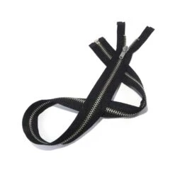 Cremallera Nº4 60cm Con Separador Metálica Y Diente Plata