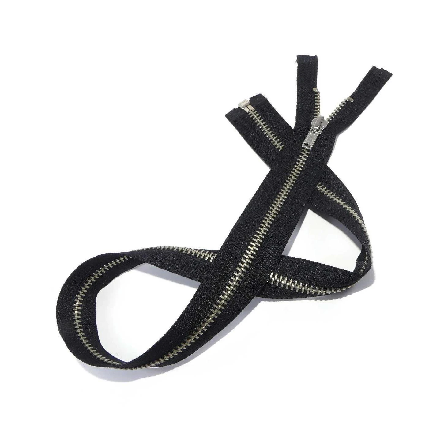 Cremallera Nº4 60cm Con Separador Metálica Y Diente Plata 3 Cremallera Nº4 60cm Con Separador Metálica Y Diente Plata