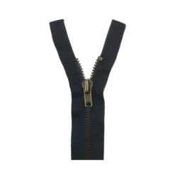 Cremallera Nº4 65cm Con Separador Metálica Y Diente Oro Viejo