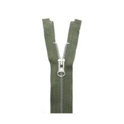 Cremallera Nº5 60cm Con Separador Metálica Plata