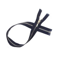 Cremallera Metálica Nº5 70cm Con Separador. Oro