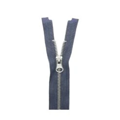 Cremallera Nº5 75cm Con Separador Metálica Plata