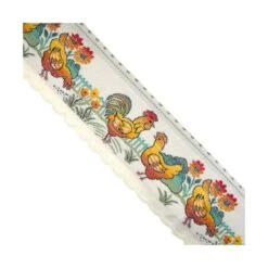 Cubrecosturas Estampado Gallinas 65mm