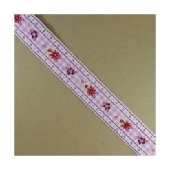 Cubrecosturas Floral Con Fondo Vichy 32mm. Varios Colores