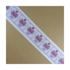 Cubrecosturas Panamá Con Cesta De Flores Púrpura 5cm