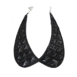 Cuello Collar Con Tupis Y Cuadros. Negro